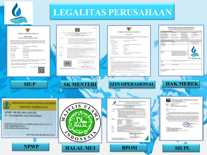 Dokumen legalitas perusahaan dari presentasi TNJI